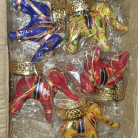 Rajasthani Elephant Tea Light Candle Holder (Pack of 4)