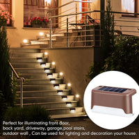 Solar Deck & Step Lights (4-Pack) – No Wiring, Weather-Resistant