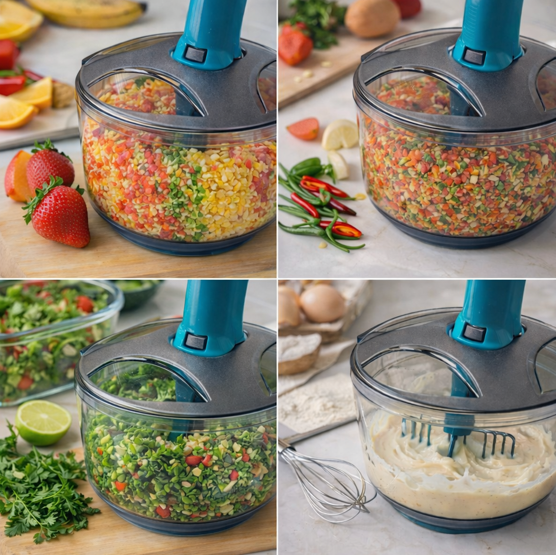 DuraPro 2-in-1 (Fine Chopping & Whisking) Kitchen Hand Chopper Big (1600 ML) - Premium Quality