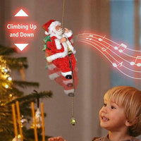 Climbing Santa Animated Christmas Ornament – Hanging Xmas Decoration