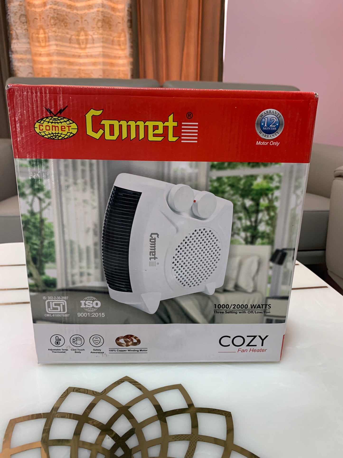Comet Cozy Portable Fan Room Heater (2000W)– Racer2.0 Top Model