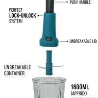 DuraPro 2-in-1 (Fine Chopping & Whisking) Kitchen Hand Chopper Big (1600 ML) - Premium Quality