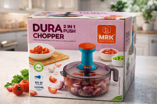 DuraPro 2-in-1 (Fine Chopping & Whisking) Kitchen Hand Chopper Big (1600 ML) - Premium Quality